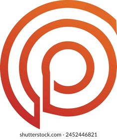 Initials OP letters logo design. OP monogram logo design. COP logo template vector orange color best company PO ICON design. PO iconic brand logo design.
