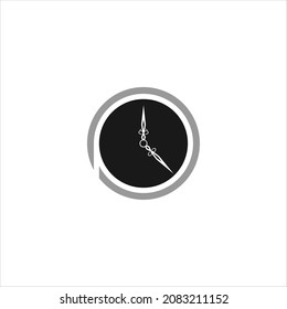 Initials P LOGO VECTOR TEMPLATE CLOCK
