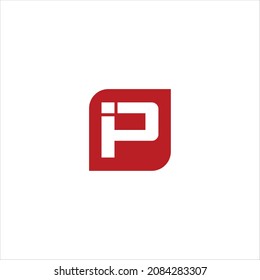 initials i p logo vector template emblem