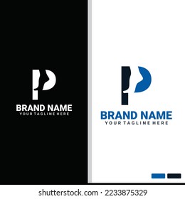 initials p podiatry logo simple