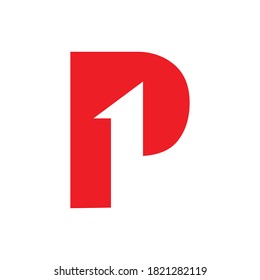 Initials P1 Logo Design Company Stock Vector (Royalty Free) 1821282119 ...