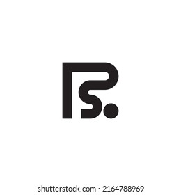 initials PS SP logo graphic design template vector