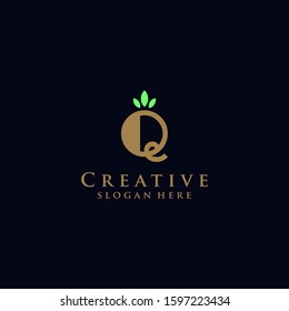 Initials Q Logo Creative Template Sign Vector