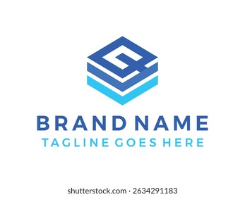 Iniciais logotipo Q, símbolo de alta tecnologia, isolado no fundo transparente	