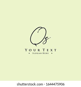 Initials Qz Logo Creative Template Sign Vector