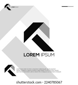 Initials R abstract logo design