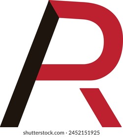Initials R letters logo design. Abstract R letters logo design. A logo template vector red and black color best company popular icon design. P or A iconic brand logo design.