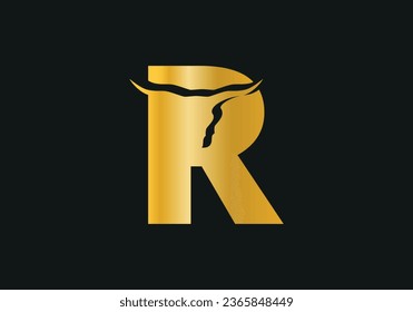 Initials R Line Minimalist Logo Vector. Letters R Abstract Line Monogram Logo Identity for Branding