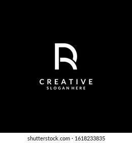 Initials R Logo Creative Template Sign Vector