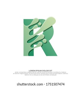 Initials R Logo Creative Template Sign Vector