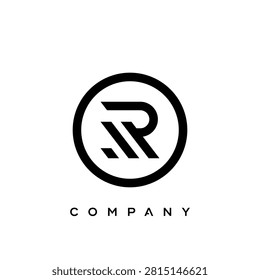 Initials R logo design. Initial Letter Logo. Innovative high tech logo template.