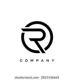 Initials R logo design. Initial Letter Logo. Innovative high tech logo template.