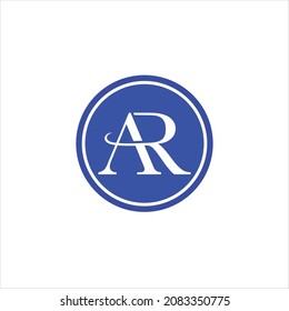 initials a r logo vector template emblem