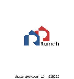 Initials R P in vector for construction, home, real estate, building, property. Minimal awesome trendy professional logo design template. simple P R which forms home logo. 