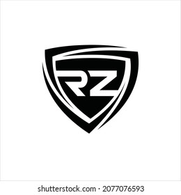 initials r z logo vector template