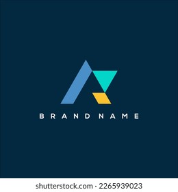 initials RA and AR abstract technology logo vector
