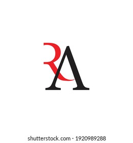 Buchstaben RA oder AR R Abstraktes Monogramm-Vektorlogo-Design