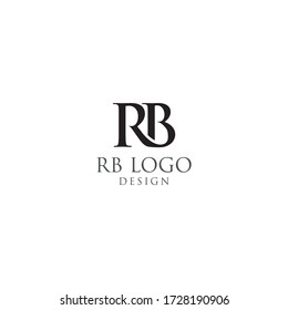 Initials RB Logo Design Vector Illustration 