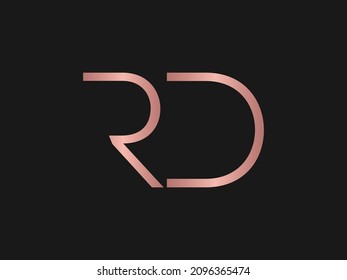 Initials RD Logo Design Vector Illustration