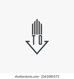 TO initials Real Estate Logo stock illustration. Logo vector