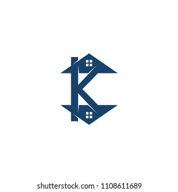 initials real estate logo template