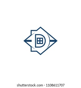 initials real estate logo template