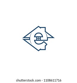 initials real estate logo template