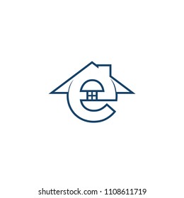 initials real estate logo template