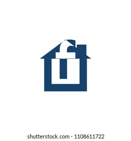 initials real estate logo template