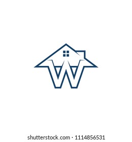 initials real estate logo template