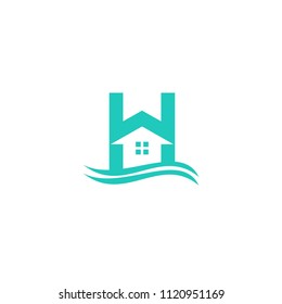 initials real estate logo template