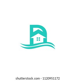 initials real estate logo template