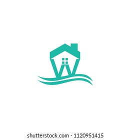 initials real estate logo template