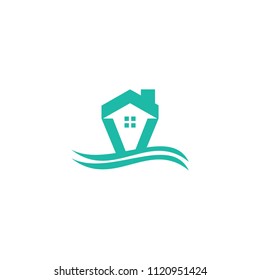 initials real estate logo template
