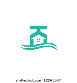 initials real estate logo template