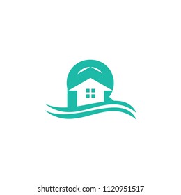 initials real estate logo template