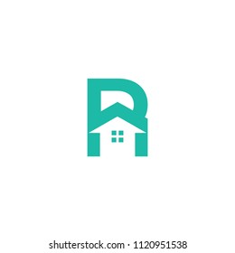 initials real estate logo template