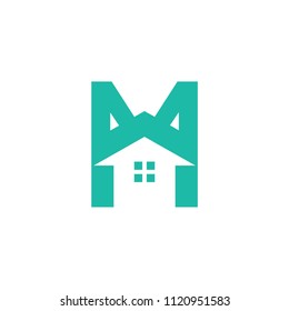 initials real estate logo template