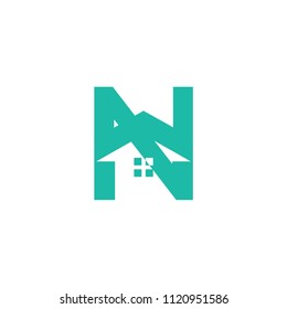 initials real estate logo template