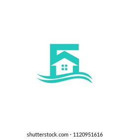 initials real estate logo template
