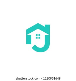 initials real estate logo template