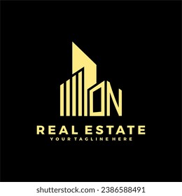 Iniciales Iconos y gráficos de vectores de logotipos inmobiliarios
