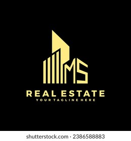 Iniciales Iconos y gráficos de vectores de logotipos inmobiliarios