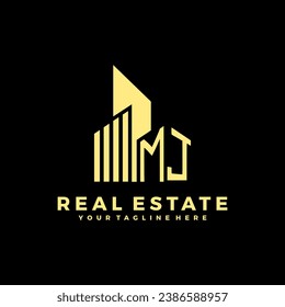 Iniciales Iconos y gráficos de vectores de logotipos inmobiliarios