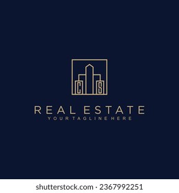 Initials Real estate vector logo design Real estate logo Property logo  Home logo 