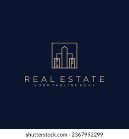 Initials Real estate vector logo design Real estate logo Property logo  Home logo 