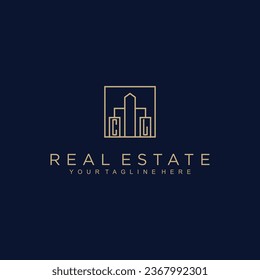 Initials Real estate vector logo design Real estate logo Property logo  Home logo 