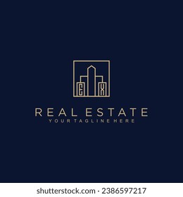 Initials Real estate vector logo design Real estate logo Property logo Home logo