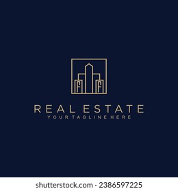 Iniciales Diseño del logotipo del vector inmobiliario Logo del inmobiliario Logo del inmueble Logo del Home