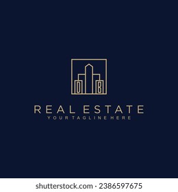 Initials Real estate vector logo design Real estate logo Property logo Home logo